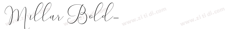 Millar Bold字体转换